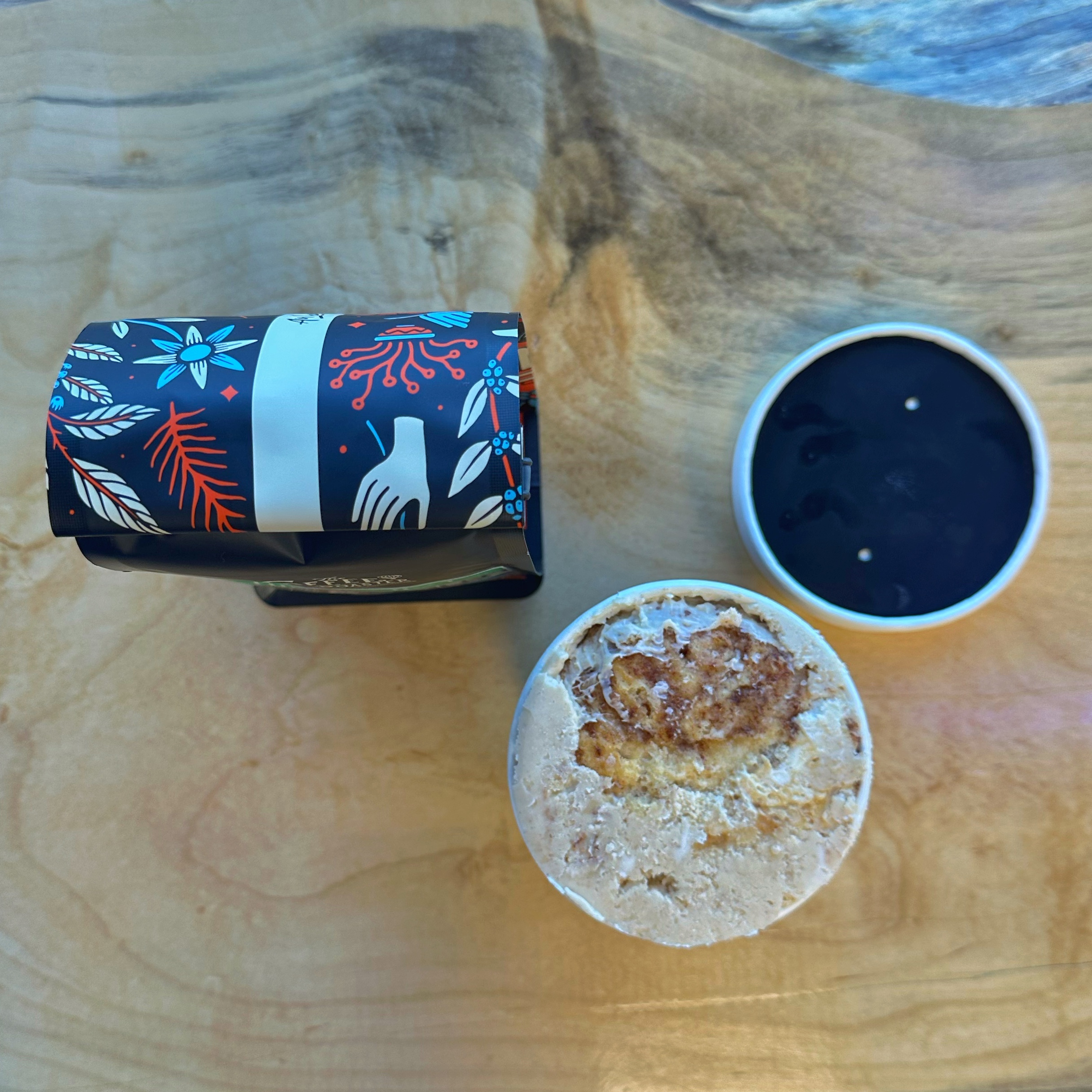 12oz Scoopable Cheesecake + The Coffee Roaster 8oz bag (Fresh Air Roasted Coffee) Pack - Image 2